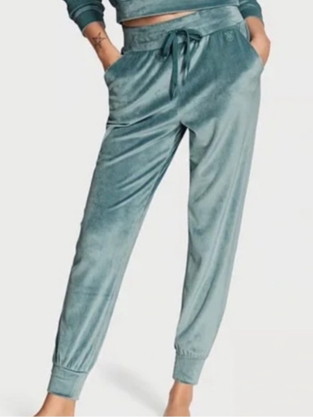 Victoria's Secret Light Teal Corduroy Jogger Sweats